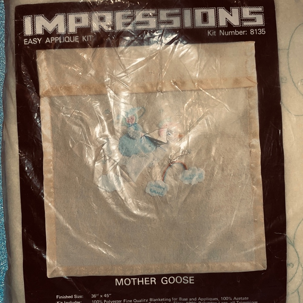 Impressions Mother Goose Applique Blanket Kit